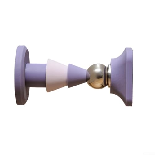 Magnetischer Türstopper aus weichem Gummi und Silikon bietet festen Halt, beschädigte Installation und waschbares, transparentes Design (lila) von ZMdooreasy