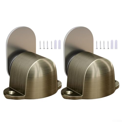 Magnetischer Türstopper mit rostfreier Zinklegierung, entworfen für Wandmontage und Kollisionsschutz (Bronze), 2 Stück von ZMdooreasy