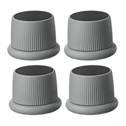 Möbelerhöhungspads, verstellbar, 40 x 63 mm, mit rutschfestem und feuchtigkeitsbeständigem Design für sicheren Halt und Bodenschutz (grau) von ZMdooreasy