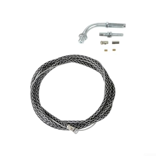 Motorrad Gaszug 220cm mit verstellbarer Länge und 90 Grad Winkel für zuverlässige Kontrolle (schwarz) von ZMdooreasy