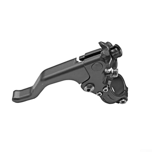 Motorrad-Kupplungshebel Lenker CNC Aluminium Leichter Ein-Finger Kurzhebel reduziert den Zugwiderstand für bessere Kontrolle, kompatibel mit mehreren Motorrädern (grau) von ZMdooreasy