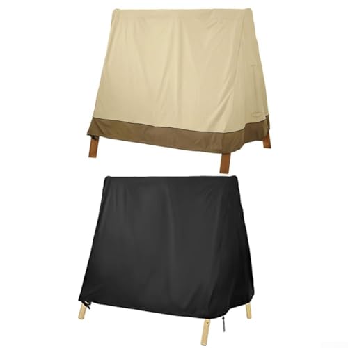 Robuste Abdeckung für Schaukelstühle, einfach zu bedienen und zu installieren (schwarz, 216 x 140 x 170 cm) von ZMdooreasy