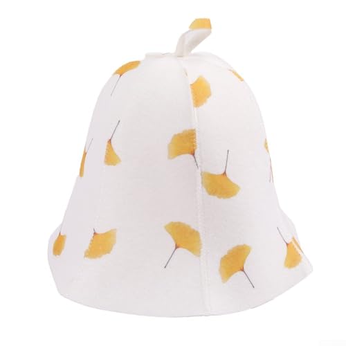 Sauna Dampfhut Filz Saunahut für Sauna Hitzeschutz und Komfort Einstellbare Passform Badezubehör (Rosa Blumen) von ZMdooreasy