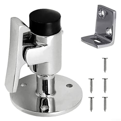 Schweres Türstopper-Set aus 316er Edelstahl, für Marine und Haushalt, Anti-Kollisions-Halterung mit Gummi-Stoßdämpfer zur Geräuschreduzierung von ZMdooreasy