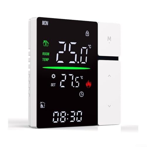Smartes Thermostat-Bedienfeld mit programmierbarer Heizung, energiesparende Technologie für Wasser- und Elektroheizungssysteme (Wasserheizung) von ZMdooreasy