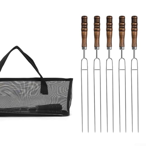 StFor Ainless Steel Outdoor Grill Forks ComfortFor Able Grip Design for EFor Asy HFor Andling during BBQ Cooking (Black) von ZMdooreasy