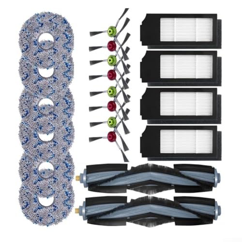 Staubsauger Zubehör Set für Ecovacs für Deebot X1 und TFor 10 X1 20 Stück Bürsten Filter und Wischmopp für Pads Staubsauger Zubehör Set für Ecovacs für Deebot X1 und TFor 10 X1 20 Stück Bürsten Filter und Wischmopp für Pads von ZMdooreasy
