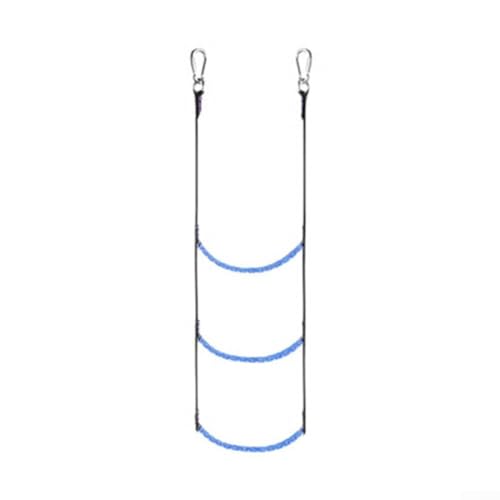 Step Bootsseil Leiter für Schlauchboote Leichte UV-geschützte Boarding Leiter Unterstützt 180 kg Quick Setup mit Haken (Blau-3) von ZMdooreasy