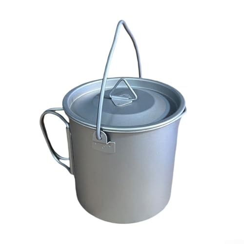 Tragbarer 750 ml Ti Campingbecher mit Deckel, Adlerschnabel-Design für einfache Handhabung von ZMdooreasy