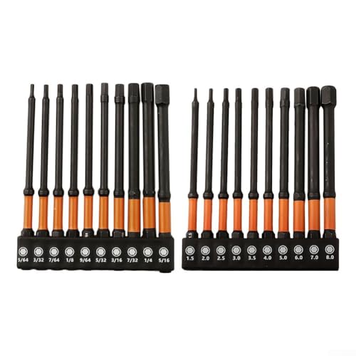 Umfassendes 20-teiliges Sechskant-Schraubendreher-Bit-Set mit Magnethalter, 100 mm Länge für verbesserte Effizienz bei der Verwendung Umfassendes 20-teiliges Sechskant-Schraubendreher-Bit-Set mit Magnethalter, 100 mm Länge für verbesserte Effizienz bei der Verwendung von ZMdooreasy