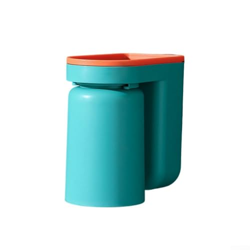 Wandmontiertes Zahnbürstenregal mit integriertem Mundspülbecher und Stanzmontage für effiziente Aufbewahrung im Badezimmer und Feuchtigkeitsregulierung (grün) von ZMdooreasy