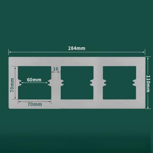 Wandsteckdose Panel 86 Typ Schalterabdeckung mit Dekorrahmen, PC-Materialschalter Wandpaneel Bodenbox kompatibel für verschiedene Steckdosentypen (grau-type3) von ZMdooreasy