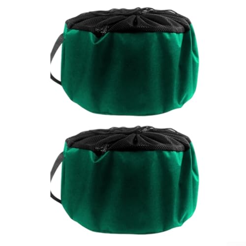 ZMdooreasy 2 Stück Schlauch-Aufbewahrungstasche, wasserdichte Wohnmobil-Schlauch-Organizer-Tasche, Wohnwagen-Camping-Kabeltasche mit Netz-Oberseite (grün) von ZMdooreasy