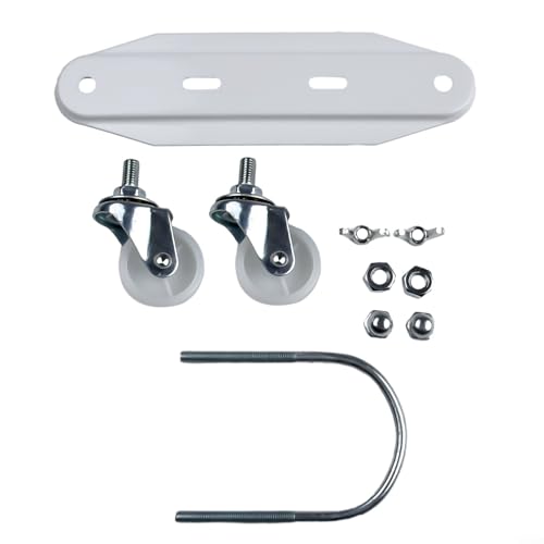 ZMdooreasy 2 x mobile Seilzughalterung für elektrische Heizkörper mit 360 Grad drehbaren Rädern und starkem Rahmen aus Karbonstahl, geeignet für verschiedene Heizungsmodelle (weiß) von ZMdooreasy