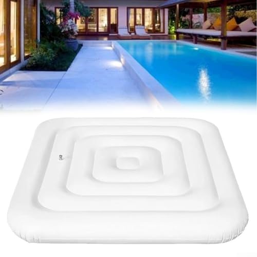 ZMdooreasy Aufblasbare Schwimmbad-Abdeckung, rund, quadratisch, Isolierabdeckung, wetterbeständig, PVC-Abdeckung für Badewanne im Freien, mehrere Größen, 145 cm, 165 cm (Quadrat 2) von ZMdooreasy