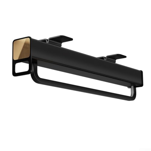 ZMdooreasy Ausziehbare Kleiderstange aus Aluminiumlegierung, 30 cm, robust, mit Kugellager-Schienen (schwarz, 30 cm) von ZMdooreasy