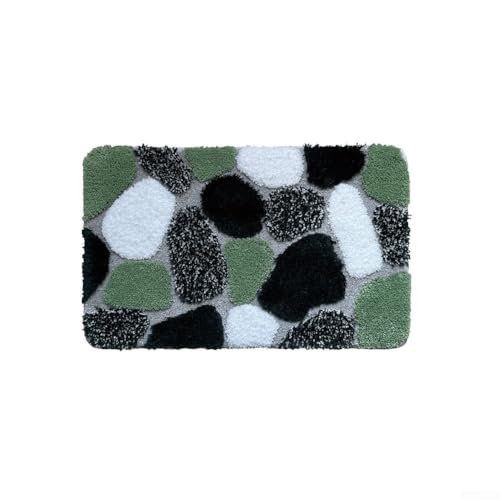 ZMdooreasy Badläufer aus Plüsch-Baumwolle, weiche Mikrofaser, rutschfeste Unterseite, saugfähige Badezimmer-Bodenmatte, maschinenwaschbar, 50,8 x 76,2 cm, buntes Design für Spa-Komfort und Sicherheit ZMdooreasy Badläufer aus Plüsch-Baumwolle, weiche Mikrofaser, rutschfeste Unterseite, saugfähige Badezimmer-Bodenmatte, maschinenwaschbar, 50,8 x 76,2 cm, buntes Design für Spa-Komfort und Sicherheit von ZMdooreasy