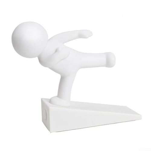 ZMdooreasy Dekorativer Türstopper mit rutschfester Unterseite, schützt Böden und verhindert Türbewegungen, geeignet für den Heimgebrauch (weiß) von ZMdooreasy