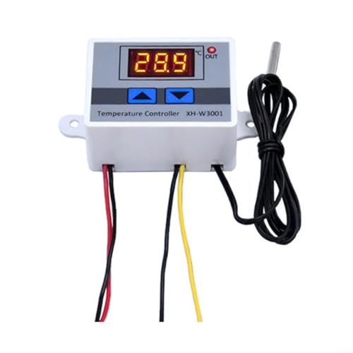 ZMdooreasy Digitaler Thermostatschalter W3001 220V mit LED-Temperaturanzeige und wasserdichter Edelstahlsonde für den Einsatz in Klimaanlagen und Inkubationsgeräten ZMdooreasy Digitaler Thermostatschalter W3001 220V mit LED-Temperaturanzeige und wasserdichter Edelstahlsonde für den Einsatz in Klimaanlagen und Inkubationsgeräten von ZMdooreasy