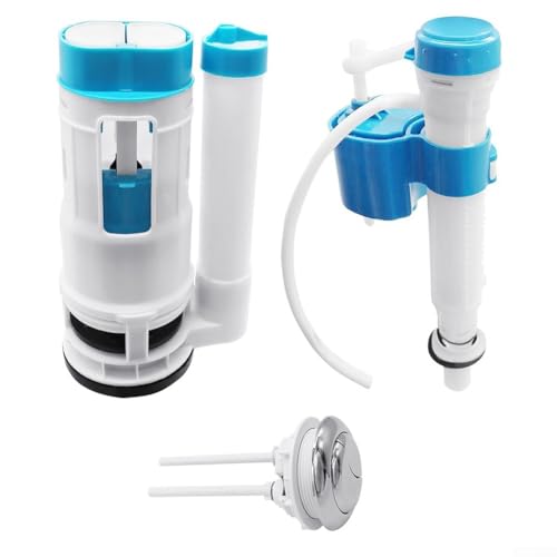 ZMdooreasy Dual Flush WC Spülkasten Reparatur Kit Leise Füllventil Einstellbares Spültastensystem Weiß ZMdooreasy Dual Flush WC Spülkasten Reparatur Kit Leise Füllventil Einstellbares Spültastensystem Weiß von ZMdooreasy