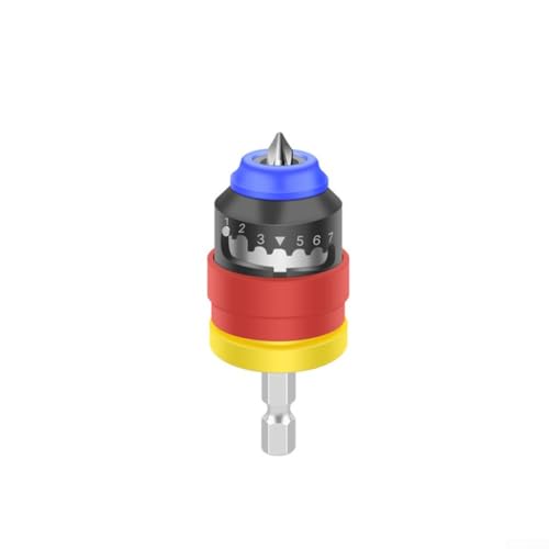 ZMdooreasy Einstellbarer Tiefenanschlag-Positionierungs-Bit, 2–8 mm, Kegelsenker für Elektroschrauber, präzise Schraubenmontage, Trockenbauarbeiten (rot und gelb) von ZMdooreasy