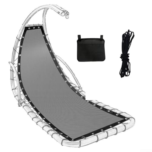 ZMdooreasy Ersatz-Sitzbasis für Terrassenschaukelstuhl mit Montageset, mehrere Farboptionen, 64 x 197 x 23 cm, Ersatztuch für Schaukelstuhl (dunkelgrau A) von ZMdooreasy