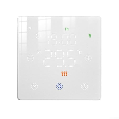 ZMdooreasy Fernbedienung programmierbar für Zigbee-Thermostat, unterstützt App und für effiziente Temperaturregelung und flexible Heizungsplanung (weiß) von ZMdooreasy