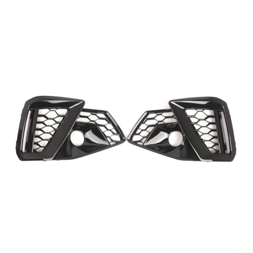 ZMdooreasy Frontstoßstangengitter Abdeckung Set für A4 S4 B9 S-line 2020-2024 OEM 8WD807681AM 8WD807682AM Schwarz Stoßstange Mesh Abdeckung von ZMdooreasy