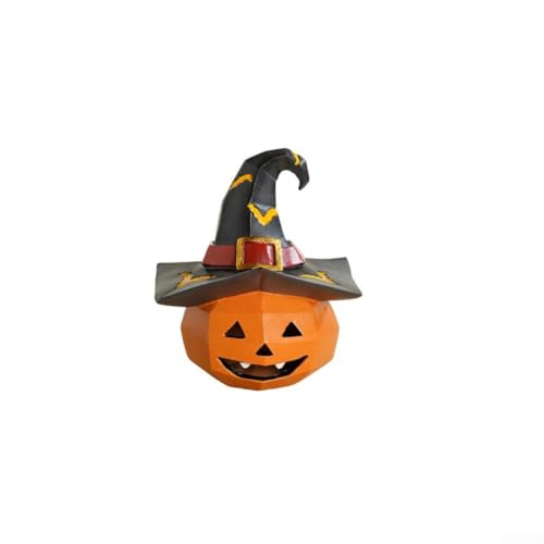 ZMdooreasy Halloween Harz Kürbis Deko Tischornament Herbst Thema für Party Zuhause Akzent (schwarz) von ZMdooreasy
