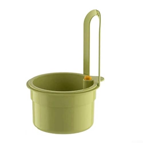 ZMdooreasy Küchen-Filtrationskorb mit Press-Aufhängung für Spüle, entworfen, um Lebensmittelabfälle und Wasserablauf in engen Räumen effizient zu handhaben (grün) von ZMdooreasy