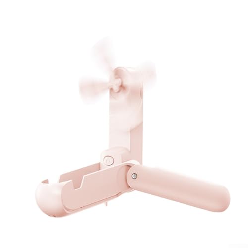 ZMdooreasy Multifunktionaler Desktop-Telefonhalter-Ventilator, wiederaufladbar, elektrischer Handventilator mit LED-Taschenlampe, Typ-C-Anschluss, 3 Geschwindigkeitsstufen, faltbarer Ventilator (pink) ZMdooreasy Multifunktionaler Desktop-Telefonhalter-Ventilator, wiederaufladbar, elektrischer Handventilator mit LED-Taschenlampe, Typ-C-Anschluss, 3 Geschwindigkeitsstufen, faltbarer Ventilator (pink) von ZMdooreasy