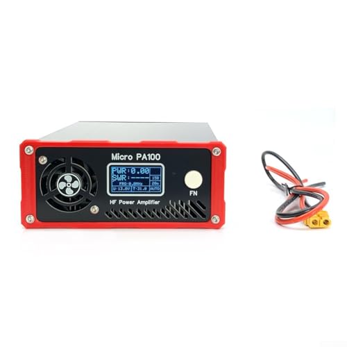ZMdooreasy PA100 100 W Leistungsmesser für ICOM für XIEGU, verfügt über effizienten Spannungsschutz und leichtes Design, 3 5 MHz bis 30 MHz Bereich (rot) von ZMdooreasy
