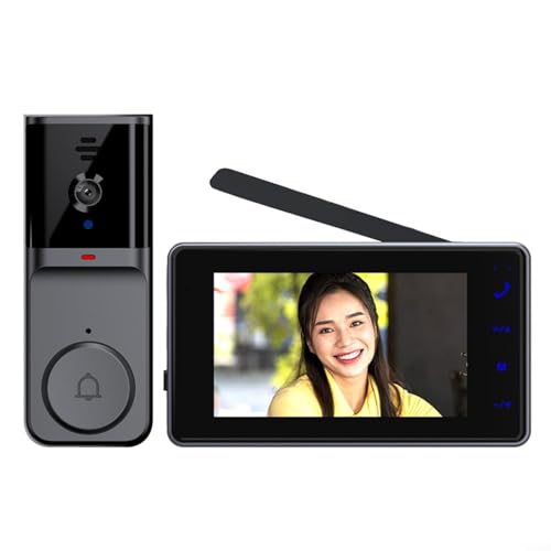 ZMdooreasy Smart 4,3 Zoll Touchscreen Video Türklingel mit Zwei-Wege-Gegensprechanlage Drahtlose Kamera 120° Weitwinkel Nachtsicht Bewegungserkennung Home Security ZMdooreasy Smart 4,3 Zoll Touchscreen Video Türklingel mit Zwei-Wege-Gegensprechanlage Drahtlose Kamera 120° Weitwinkel Nachtsicht Bewegungserkennung Home Security von ZMdooreasy