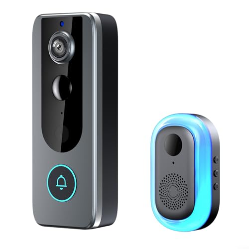 ZMdooreasy Smart WiFi Video Türklingel Kamera mit Zwei-Wege-Audio Nachtsicht Bewegungserkennung für Home Security von ZMdooreasy