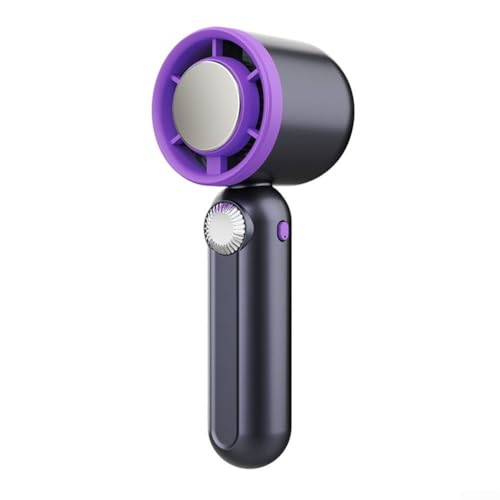 ZMdooreasy Tragbarer Handventilator mit Eispack-Fach, wiederaufladbarer Mini-Ventilator mit LED-Digitalanzeige, mehrere Geschwindigkeitseinstellungen, 4000 mAh Akku (dunkelgrau) von ZMdooreasy