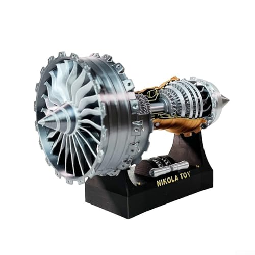 ZMdooreasy USB-betriebenes Turbofan-Motormodell, mit einstellbarer Geschwindigkeit, authentische Turbojet-Nachbildung für Luftfahrt-Lernen, Büro oder Zuhause von ZMdooreasy