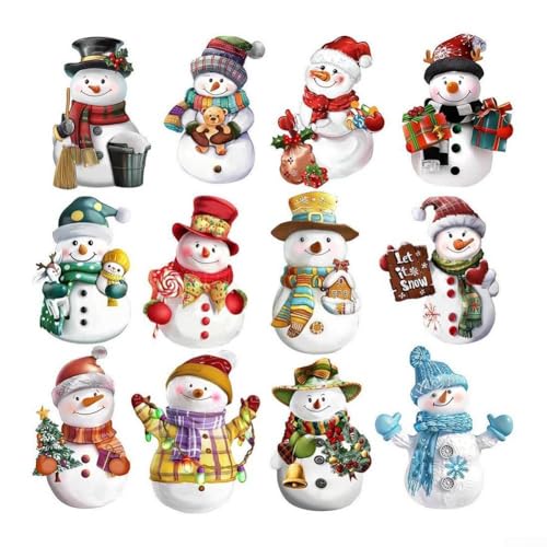 ZMdooreasy Weihnachts-Schneemann-Magnet für Kühlschrank, wasserdicht und mit sicherer magnetischer Befestigung für Urlaubs-Küchendekoration von ZMdooreasy