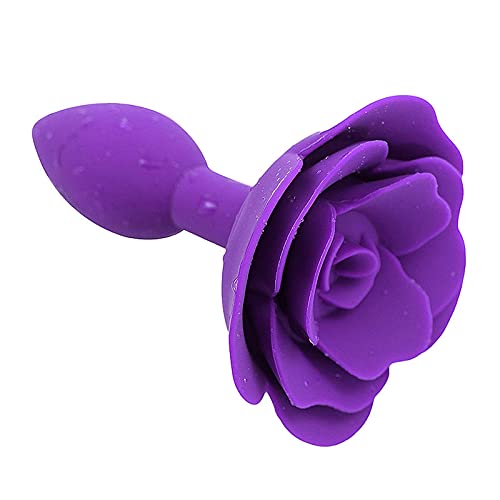 ZNBH Rose Blume Silikon Anal Plug Anal Dildo Anal Masturbator Erwachsene Sex Waren Butt Plug Spielzeug für Anfänger Profis Frauen MäNner Anal Stimulator (Rot) von ZNBH