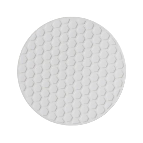 Isolierunterlage FüR Geschirr 3 stücke Runde Untersetzer Tassenmatten Kaffee Getränke Silikon Teetassenhalter Verdickte Anti-Rutsch Wärme Pads Küchentisch Zubehör FüR Geschirr(White,ROUND_10CM) von ZNJAMN