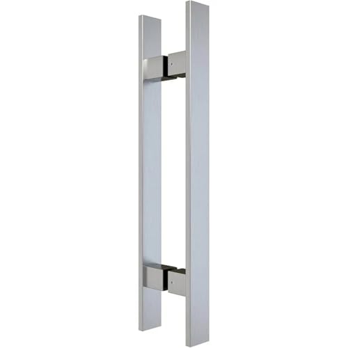 Scheunentorgriff Push-Pull-Griff for Scheunentore, robuster quadratischer Türgriff aus Edelstahl der Güteklasse 304 for gewerbliche Zwecke, Eingangstür FüR Eine HolztüR, SchranktüR(Stainless,18 Inch) von ZNJAMN