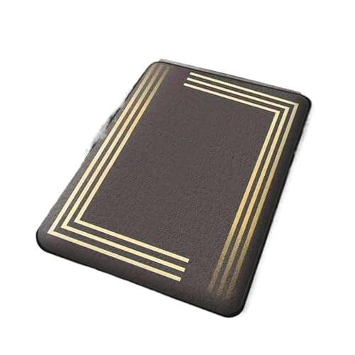 ZNJAMN Badezimmerteppiche 1 Stück, leichte, Dicke, saugfähige Anti-Rutsch-Matte for das Badezimmer, pelzige Toilettenmatte, Fußmatte for Duschräume, Eingangstürmatte FüR Badezimmer(Black) von ZNJAMN