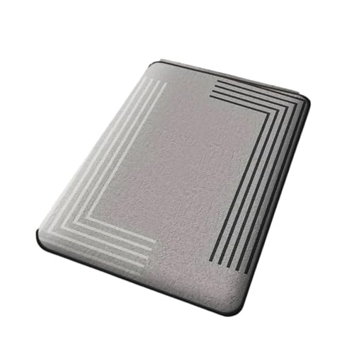 ZNJAMN Badezimmerteppiche 1 Stück, leichte, Dicke, saugfähige Anti-Rutsch-Matte for das Badezimmer, pelzige Toilettenmatte, Fußmatte for Duschräume, Eingangstürmatte FüR Badezimmer(Grey) von ZNJAMN