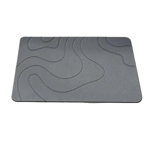 ZNJAMN Badezimmerteppiche Badematte aus Kieselgur, Rutschfester Badezimmerteppich, wasserabsorbierend, schnelltrocknend, Badewannen-Fußmatten, Duschraum-Eingangs-Fußmatte FüR Badezimmer(Grey) von ZNJAMN
