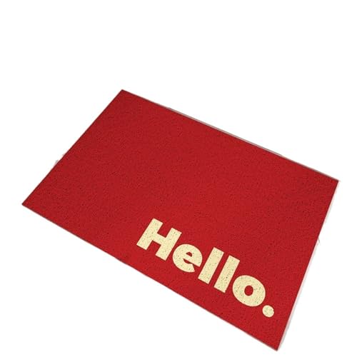 ZNJAMN FußMatten FüR Den Innenbereich PVC-Spulen-Fußmatte for den Heimgebrauch, Eingangsmatte, rutschfeste Bodenmatte for Reibungswiderstands-Fußmatte FüR Innen(Festive red,60x90cm) von ZNJAMN