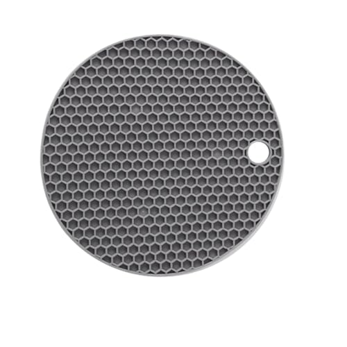ZNJAMN Isolierunterlage FüR Geschirr 3 stücke Kreative Tisch Tischset Untersetzer Verbrühungsschutz Küche Zubehör Runde Silikon Haushalt Wärme-beständig Pan Pad FüR Geschirr(Black,14cm) von ZNJAMN