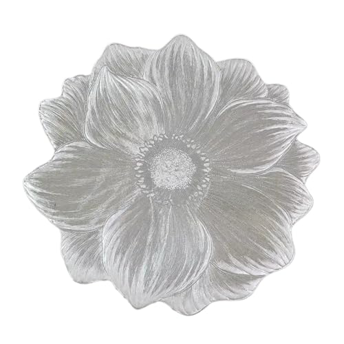 ZNJAMN Isolierunterlage FüR Geschirr 3 stücke Lotus-Förmigen Hitze-Beständig und Waschbar Blume Tischset Dekorative Hitze Beständig Tisch Pad Untersetzer Home Party Hochzeit FüR Geschirr(Silver) von ZNJAMN