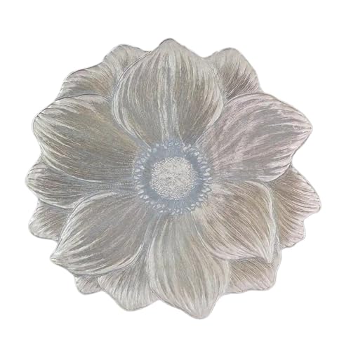 ZNJAMN Isolierunterlage FüR Geschirr 3 stücke Lotus-Förmigen Hitze-Beständig und Waschbar Blume Tischset Dekorative Hitze Beständig Tisch Pad Untersetzer Home Party Hochzeit FüR Geschirr(Gold) von ZNJAMN