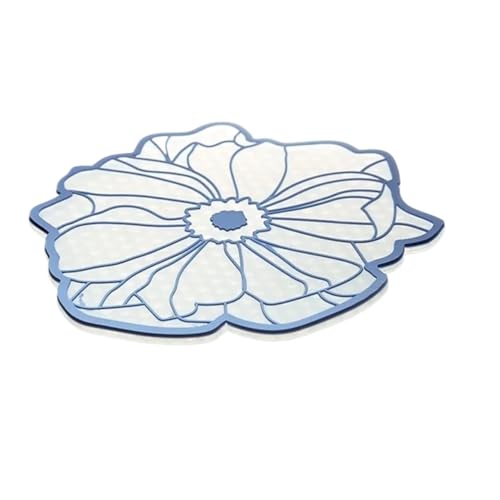 ZNJAMN Isolierunterlage FüR Geschirr 3 stücke Silikon Tischset Blume Küche Esstisch Dekor Wärmedämmung Matte Pad Tasse Halter Bahn Schüssel FüR Geschirr(Blue) von ZNJAMN