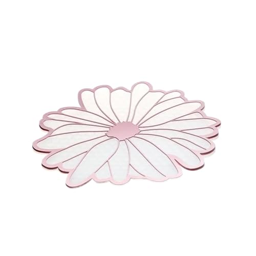 ZNJAMN Isolierunterlage FüR Geschirr 3 stücke Silikon Tischset Blume Küche Esstisch Dekor Wärmedämmung Matte Pad Tasse Halter Bahn Schüssel FüR Geschirr(Pink) von ZNJAMN