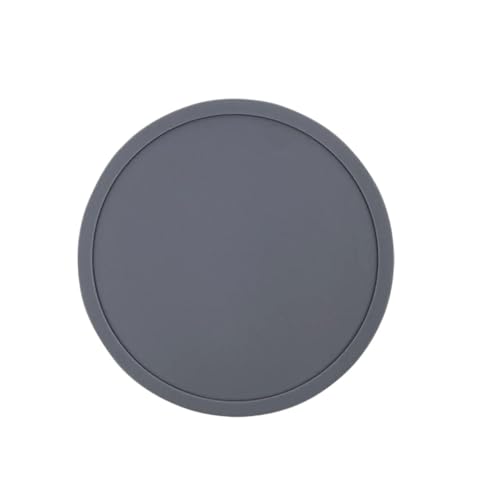 ZNJAMN Isolierunterlage FüR Geschirr 4/6/12 Teile/Satz 10CM Runde Tasse Coaster Silikon Isoliermatte Pads Trinken Halter Becher Stand Home Tisch Dekorationen FüR Geschirr(Gray,4PCS_10CM) von ZNJAMN